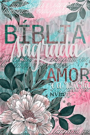 Bíblia NVI letra normal Especial – Flor Artística: Novo Testamento em duas cores Capa dura